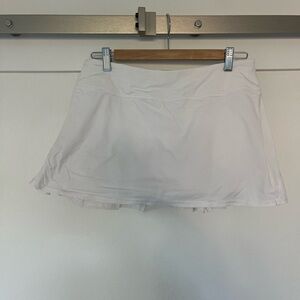lululemon athletica Tennis Skirt in White with Back Ruffles